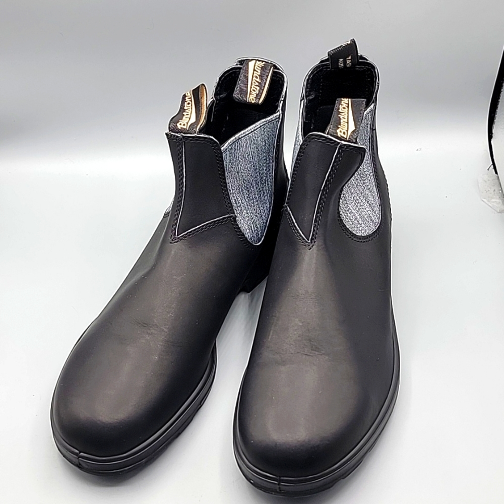 Blundstone Original 500 Chelsea Boot - Black with Grey Wash Mens 11